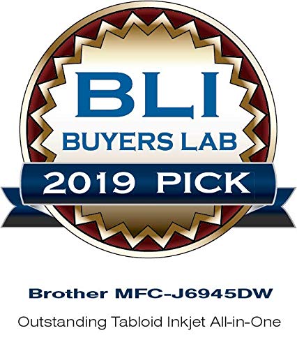Brother Inkjet Printer, MFCJ6945DW, INKvestment Color Inkjet All-in-One Printer with Wireless, Duplex Printing and Up to 1-Year of Ink in-Box, Amazon Dash Replenishment Enabled