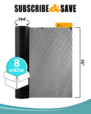 APQ Honeycomb Wrapping Paper 15 inch x 164 foot. Pack of 8 Rolls Biodegradable Packaging Black Paper 15” x 164’ Perforated Rolls Eco-Friendly Packaging Paper. Honeycomb Сardboard for Transportation.