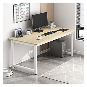 None Modern Simple Style Computer Desk 29.6 Inches High Industrial Study Writing Table - White 1 Meter