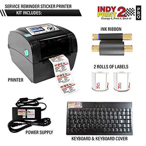 Oil Change Reminder Printer - System Kit w/ 1000 Stickers + Ink Ribbon