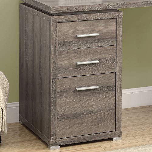 Monarch 60" Contemporary L Shaped Corner Computer Desk with Drawers, Dark Taupe (2 Pack)