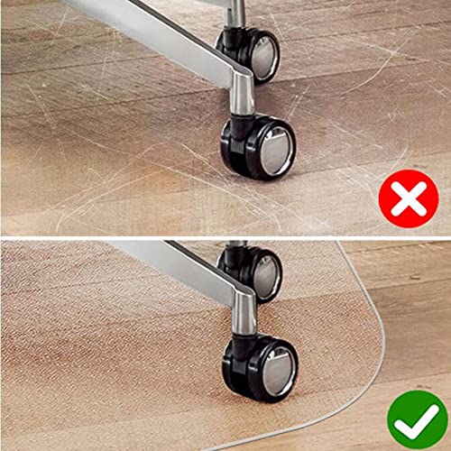 HOBBOY Hard-Floor Chair Mat - Frosted Transparent PVC - Floor Protection Pad - 1.5mm Thick - Multiple Sizes