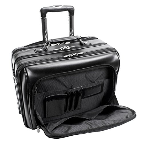McKleinUSA Wheeled Non-Detachable Briefcase, Blk, 18"x7"x13.5"