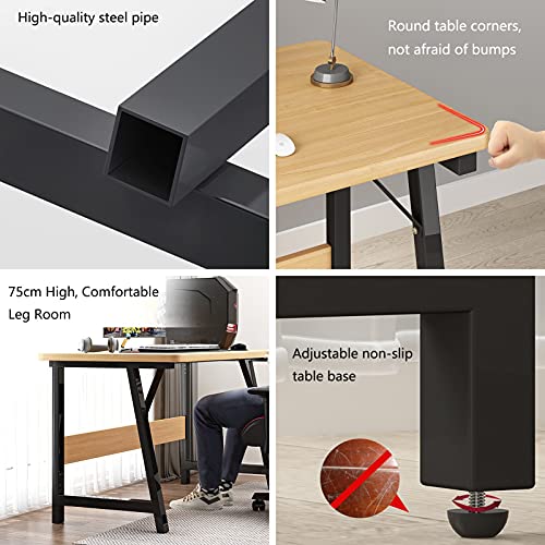 Computer Desk, 47.24 Inch Writing Office Desk, Modern Simple PC Table, Workstation for Home/Office, Easy to Assemble