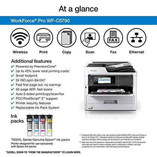 Workforce Pro WF-C5790 Network Multifunction Color Printer