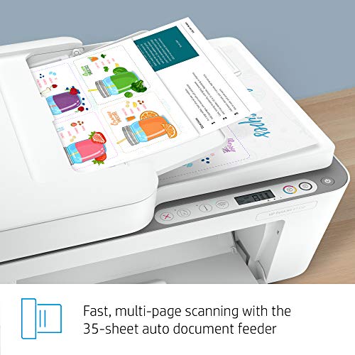 HP DeskJet 4155e All-in-One Wireless Color Printer, with bonus 6 months free Instant Ink with HP+ (26Q90A) , White