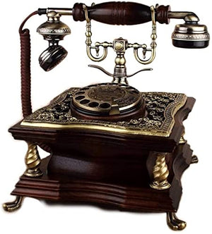 None Corded Retro Phone TelPal Vintage Old Phones Antique Landline Phones for Home Office Decor Hotel Telephone with Redial