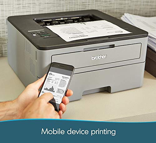 Brother HL-L2350DW Compact Monochrome Laser Printer - Wireless Connectivity - Mobile Printing - Auto 2-Sided Printing - Up to 32 Pages/Minute - Up to 250 Sheet Paper - 1-line LCD + iCarp HDMI Cable