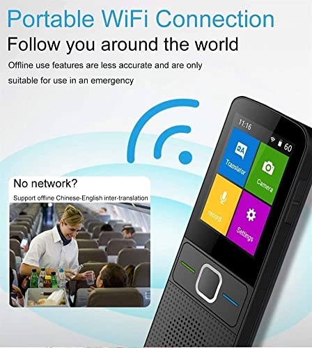 Portable Language Translator Device 83 Languages Real-time Voice Text Photo Translation Black
