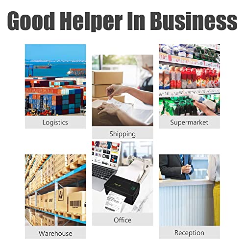 Asmvt Label Printer with Label Holder,150mm/s 4x6 Desktop Label Printer for Small Business, USPS, FedEx, Shopify, Etsy, Amazon,Compatible with Windows & Mac