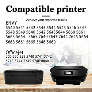4 Pack 62XL 62 XL Black High Yield Remanufactured Compatible Ink Cartridge Replacement for HP Envy 5644 5660 5661 5663 5664 5665 7640 7643 7644 7645 5664 Mobile Printer