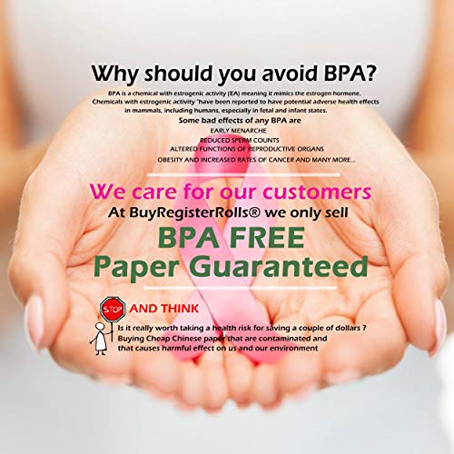 3 1 8 x 230 Thermal Receipt Paper POS Cash Register 50 Rolls/case BPA Free RegisterRoll - Pallet contains 2500 Rolls in 50 Cases - M244A Thermal Paper 3 1/8 Inch x 230' Paper 50 Rolls Premium thermal,