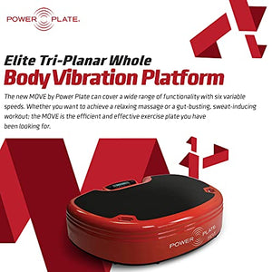 Power Plate Move, Vibrating Exercise Platform, Versatile Full Body Workout, Red