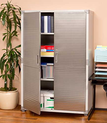 Seville Classics Ultra HD Mega Storage Cabinet - Stainless Steel