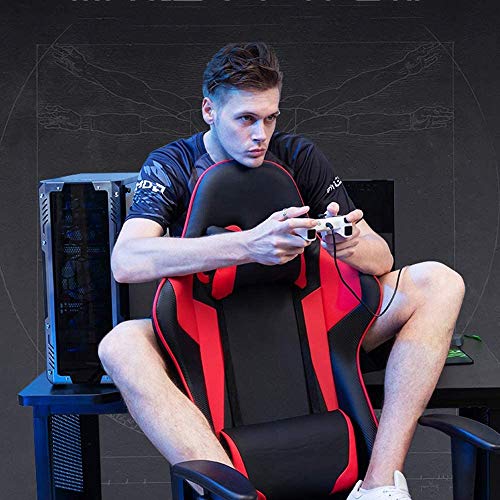 SKUAI Executive Gaming Office Chair with Reclining Back Support - Red