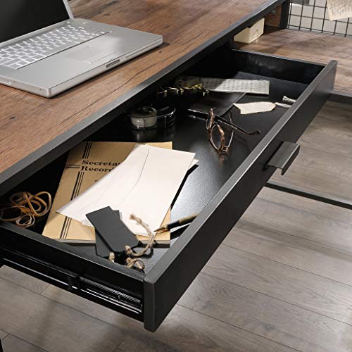 Sauder 420650 Boulevard Cafe L-Shaped Desk, Vintage Oak Finish