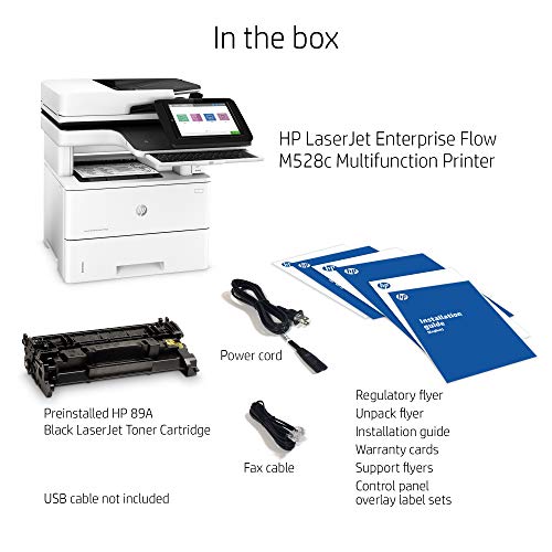 HP LaserJet Enterprise MFP M528c Monochrome All-in-One Printer - Ethernet, 2-Sided Printing (Renewed)