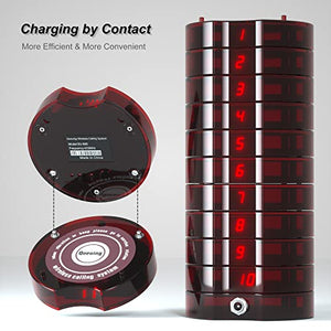 Bulipu Wireless Paging Queuing System with 30 Coaster Pagers for Restaurants