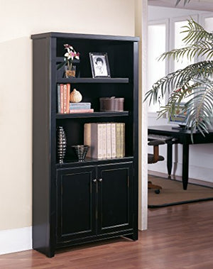 Martin Furniture Tribeca Loft Black Library Bookcase - Fully Assembled
