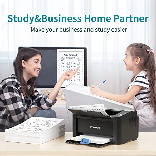 Wireless Small Laser Printer Black and White Monochrome Laser Printer for Home Use with Mobile Printing and School Student, Pantum P2502W with PB-211 Toner