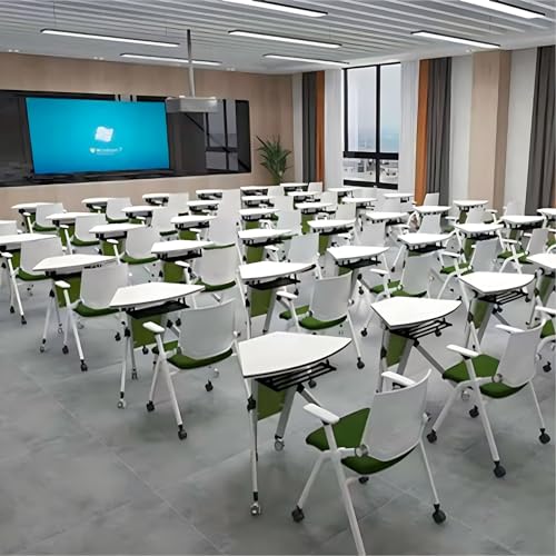 Generic Modern Trapezoidal Conference Room Table with Locking Wheels (6 Pack)