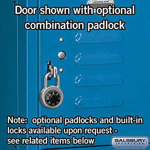 Salsbury Industries 66165BL-U Six Tier Box Style 12-Inch Wide 6-Feet High 15-Inch Deep Unassembled Standard Metal Locker, Blue