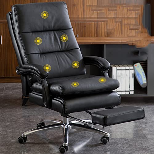 XZBXGZWY Boss Chair Electric Massage Managerial Executive Gaming Cowhide Swivel Office Chairs