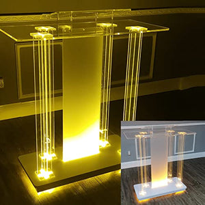 None Portable LED Acrylic Podium Stand for Churches, Teachers, and Events