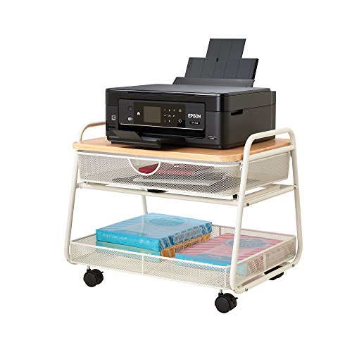 Safco Products Onyx Under-Desk Mobile Machine Stand White, 21"W x 16"D x 17.5"H