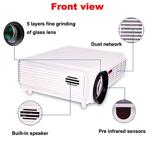 Gzunelic 4200 lumens Android WiFi 1080p Video Projector LCD LED Full HD Theater Bluetooth Proyector Wireless Mirror to Smart Phones by Airplay or Miracast 2 HDMI 2USB Ethernet Ports Ideal for Home