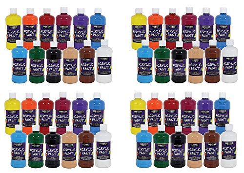 Sargent Art 24-2498 Count Artist Quality Acrylic Paint Set, 12 (4 X Set of 12)