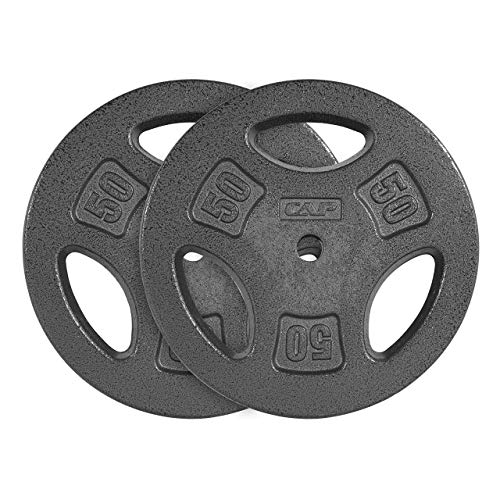 CAP Barbell Cast Iron 1" Black Standard Grip Plate for Strength Training, Muscle Toning, Weight Loss & Crossfit - Multiple Choices Available