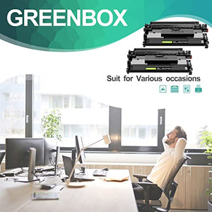 GREENBOX (with CHIP) Compatible Toner Cartridge Replacement for HP 58A CF258X 58X CF258A for Pro M404dn M404n M404dw MFP M428fdw M428dw M428fdn Toner Printer M404 M428 (Black 2-Pack)