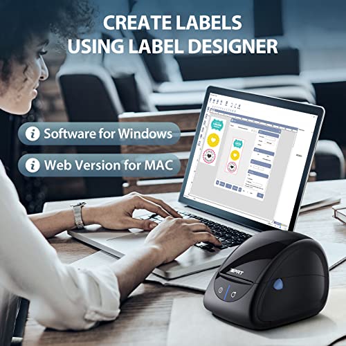 iDPRT Label Printer - 2022 Thermal Label Maker with Auto Label Detection, 1"-3.35" Print Width for Home, Office&Small Business, Suitable for Barcode, Address, Filling and Storing, Support Windows&Mac