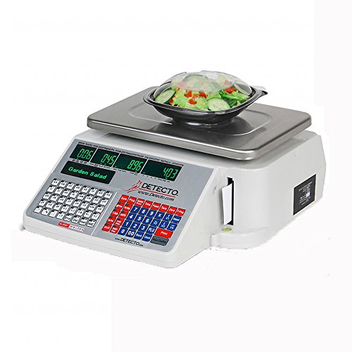 Detecto DL1030 Deli Scale with Integral Printer, 30 lb. x 0.01 lb.
