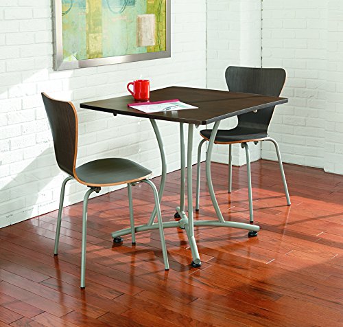 Linea Italia TR702MOC Trento Line Palermo Table, 33w x 31-1/2d x 29-1/2h, Mocha/Gray