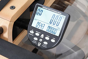 WaterRower Beech Wood Natural Rowing Machine with S4 Monitor