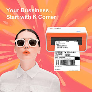 K COMER Thermal Label Printer 300DPI,4x6 Shipping Label Printer for Package,Desktop Label Maker Compatible with Amazon, Etsy, USPS, Shopify, Ebay, Work with Windows & Mac for Small Business