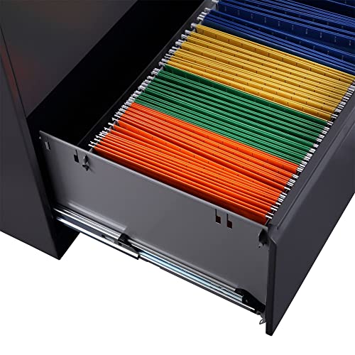 Alera 25503 2-Drawer Lateral File Cabinet - Charcoal, Legal/Letter-Size