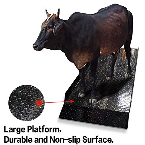 PEC-2KCS Large Livestock Scale for Cattle/Pig/Sheep, 4000x0.5lbs lb Animal Vet Scales Digital Weighing Equipment, Peak Hold Function