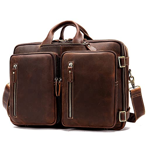 WFJDC 1pcs Casual Handbag Business Men's Multifunctional Men's Briefcase Backpack Backpack (Color : A, Size : 26 * 37 * 12cm)