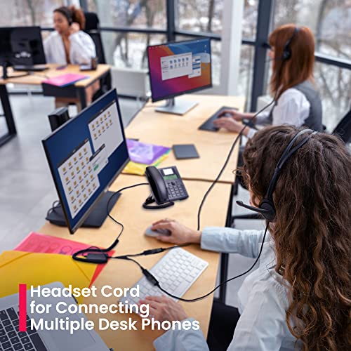 Global Teck Worldwide XS 825 Headset Bundle of 10 - Compatible with Avaya, Yealink, Polycom, Cisco, Mitel, Nortel, Toshiba