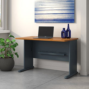 Bush Business Furniture Series A 48W Desk in Natural Cherry and Slate