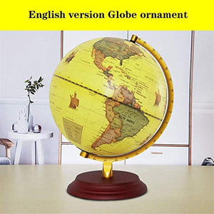 HXHBD 10 Inch World Globe for Kids, Vintage Desktop Decorative Globe Home Office Earth Globes Ornaments for Christmas New Year Gift,Chinese and English map/95