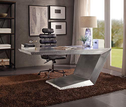 Writing Desk in Silver Finish