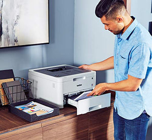 Brother HL-L3210CW Compact Digital Color Printer Providing Laser Printer Quality Results with Wireless, Amazon Dash Replenishment Enabled, White