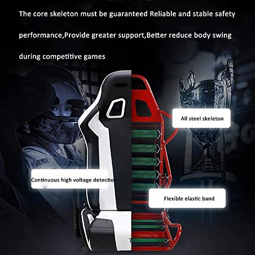 SKUAI Executive Gaming Office Chair with Reclining Back Support - Red