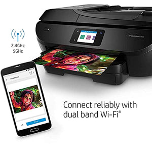 HP Envy Photo 7855 All in One Photo Printer with Wireless Printing, Scan, Copy, Fax, HP Instant Ink Ready, Compatible with Alexa (K7R96A) Bundle w/DGE USB Cable + Small Business Productivity Software