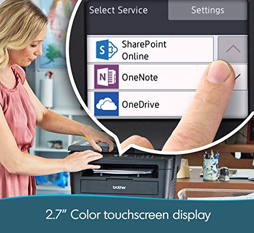 Brother Compact Monochrome Laser Printer, HLL2395DW, Flatbed Copy & Scan, Wireless Printing, NFC, Cloud-Based Printing & Scanning, Amazon Dash Replenishment Enabled (Renewed)