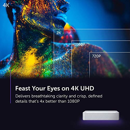 VAVA 4K UHD Laser TV Home Theatre Projector | Bright 2500 Lumens | Ultra Short Throw | HDR10 | Built-in Harman Kardon Sound Bar | ALPD 3.0 | Smart Android System